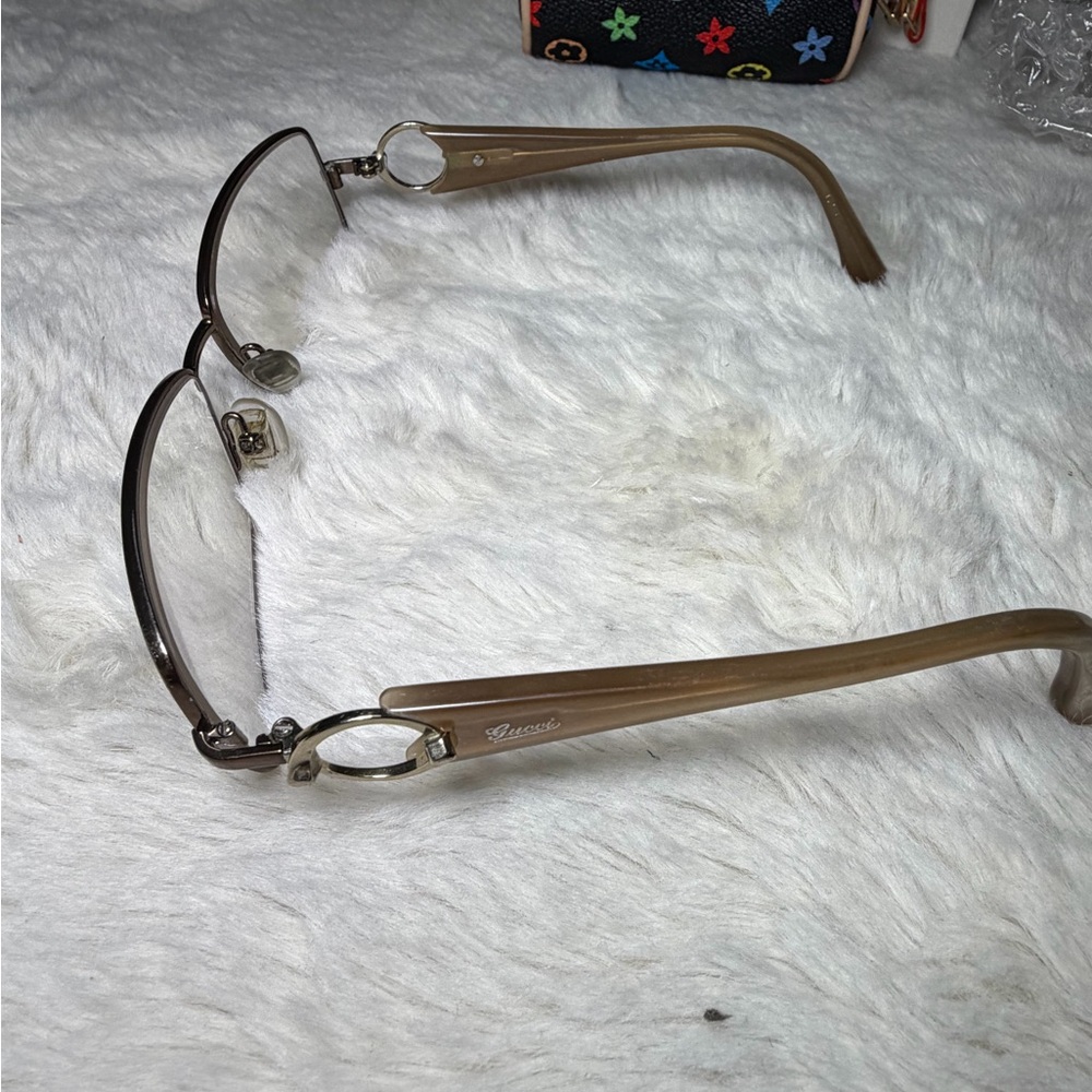 Gucci Women's Eyeglasses GG 2840 UBG Brown Rectangular Frames (read) - Picture 10 of 12